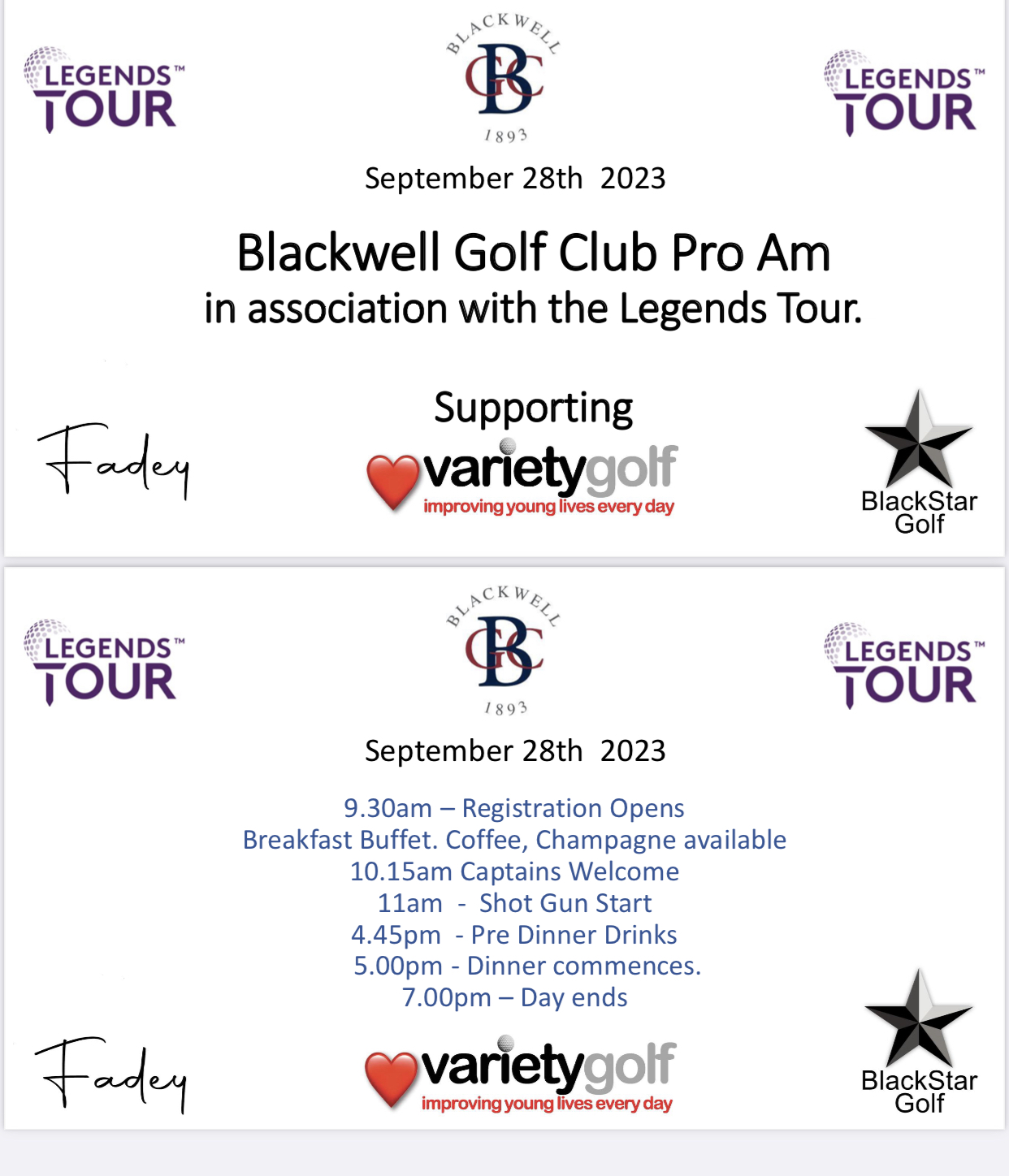 Blackwell Pro Am 2023 Schedule